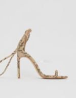 Simmi Vanessa snake clear detail heeled sandals 4